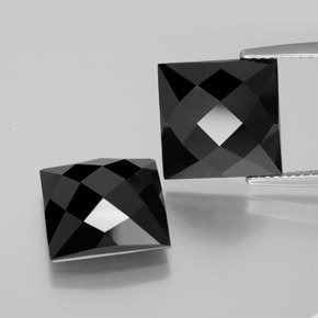 15,88 ct natürliche schwarzer Spinell-Edelsteine, Quadrat, Lichtundurchlässig