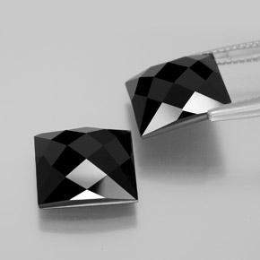 15,88 ct natürliche schwarzer Spinell-Edelsteine, Quadrat, Lichtundurchlässig