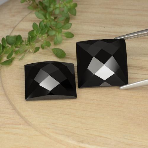 16,63 ct natürliche schwarzer Spinell-Edelsteine, Quadrat, Lichtundurchlässig