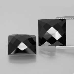 16,18 ct natürliche schwarzer Spinell-Edelsteine, Quadrat, Lichtundurchlässig