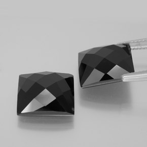 16,18 ct natürliche schwarzer Spinell-Edelsteine, Quadrat, Lichtundurchlässig