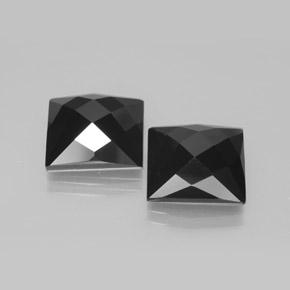 16,62 ct natürliche schwarzer Spinell-Edelsteine, Quadrat, Lichtundurchlässig