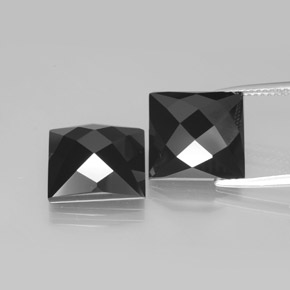 16,62 ct natürliche schwarzer Spinell-Edelsteine, Quadrat, Lichtundurchlässig