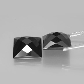 16,62 ct natürliche schwarzer Spinell-Edelsteine, Quadrat, Lichtundurchlässig