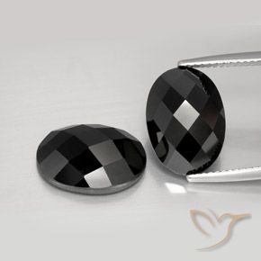 14.12ctw Natürlicher Schwarz Spinell, Oval, Lichtundurchlässig