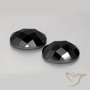 14.12 ct natürliche Schwarz Spinell-Edelsteine, Oval, Lichtundurchlässig