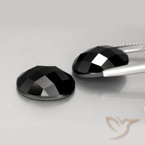 14.12 ct natürliche Schwarz Spinell-Edelsteine, Oval, Lichtundurchlässig