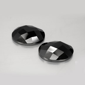 12.59 ct natürliche Schwarz Spinell-Edelsteine, Oval Schliff, Lichtundurchlässig