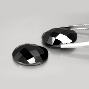 12.59 ct natürliche Schwarz Spinell-Edelsteine, Oval Schliff, Lichtundurchlässig