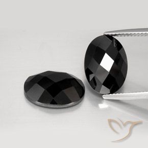14.85ctw Natürlicher Schwarz Spinell, Oval, Lichtundurchlässig, Photo A