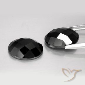 14.85 ct natürliche Schwarz Spinell-Edelsteine, Oval, Lichtundurchlässig