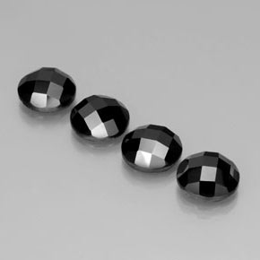 17,89 ct natürliche schwarzer Spinell-Edelsteine, Rundschliff, Lichtundurchlässig