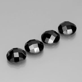 17,89 ct natürliche schwarzer Spinell-Edelsteine, Rundschliff, Lichtundurchlässig
