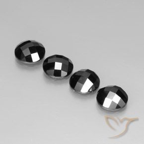 15.34 ct natürliche Schwarz Spinell-Edelsteine, Runden, Lichtundurchlässig