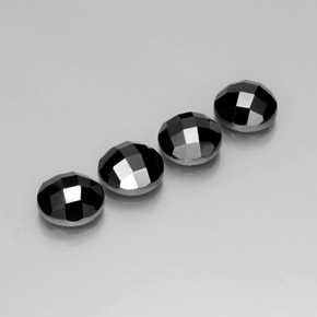 13.63 ct natürliche Schwarz Spinell-Edelsteine, Rund Schliff, Lichtundurchlässig
