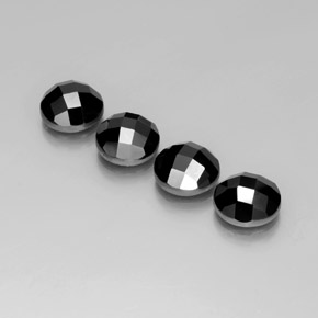 13.63 ct natürliche Schwarz Spinell-Edelsteine, Rund Schliff, Lichtundurchlässig
