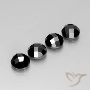 15,88 ct natürliche schwarzer Spinell-Edelsteine, Rundschliff, Lichtundurchlässig