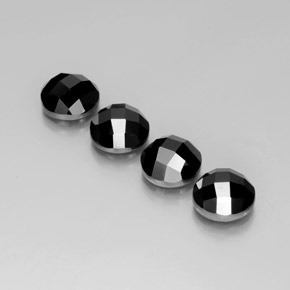 14.61 ct natürliche Schwarz Spinell-Edelsteine, Rund Schliff, Lichtundurchlässig