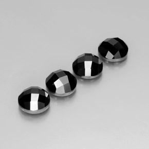 14.61 ct natürliche Schwarz Spinell-Edelsteine, Rund Schliff, Lichtundurchlässig