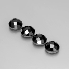 13.63 ct natürliche Schwarz Spinell-Edelsteine, Rund Schliff, Lichtundurchlässig