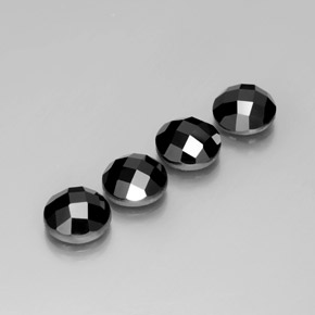 13.63 ct natürliche Schwarz Spinell-Edelsteine, Rund Schliff, Lichtundurchlässig
