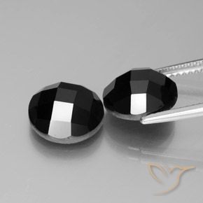 8.52 ct natürliche Schwarz Spinell-Edelsteine, Runden, Lichtundurchlässig