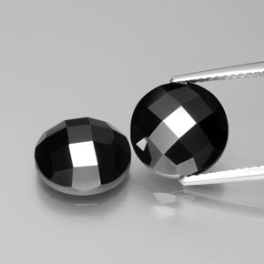 8,79 ct natürliche schwarzer Spinell-Edelsteine, Rundschliff, Lichtundurchlässig