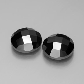 8,79 ct natürliche schwarzer Spinell-Edelsteine, Rundschliff, Lichtundurchlässig