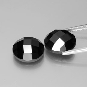 8,79 ct natürliche schwarzer Spinell-Edelsteine, Rundschliff, Lichtundurchlässig