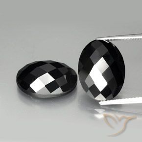 21.22ctw Natürlicher Schwarz Spinell, Oval, Lichtundurchlässig