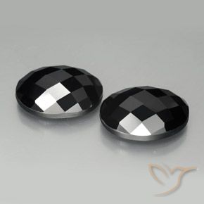 21.22 ct natürliche Schwarz Spinell-Edelsteine, Oval, Lichtundurchlässig