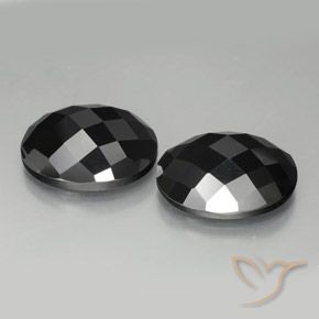 22.02 ct natürliche Schwarz Spinell-Edelsteine, Oval, Lichtundurchlässig