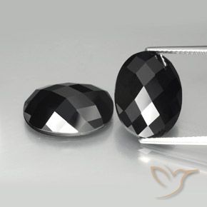 20.00ctw Natürlicher Schwarz Spinell, Oval, Lichtundurchlässig