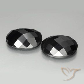 20.00 ct natürliche Schwarz Spinell-Edelsteine, Oval, Lichtundurchlässig