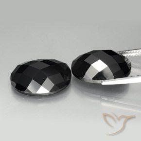 20.00 ct natürliche Schwarz Spinell-Edelsteine, Oval, Lichtundurchlässig