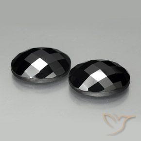 22.04 ct natürliche Schwarz Spinell-Edelsteine, Oval, Lichtundurchlässig