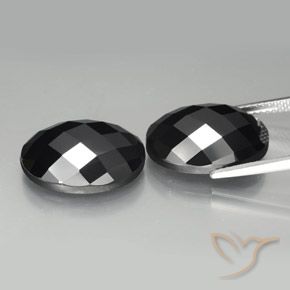 22.04 ct natürliche Schwarz Spinell-Edelsteine, Oval, Lichtundurchlässig