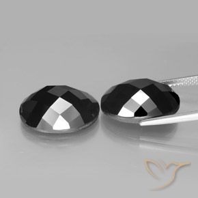 22.49 ct natürliche Schwarz Spinell-Edelsteine, Oval, Lichtundurchlässig
