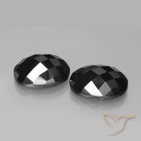 22.11 ct natürliche Schwarz Spinell-Edelsteine, Oval, Lichtundurchlässig