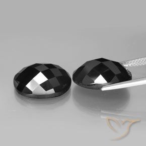 22.11 ct natürliche Schwarz Spinell-Edelsteine, Oval, Lichtundurchlässig