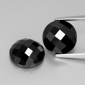 9.62 ct natürliche Schwarz Spinell-Edelsteine, Rund Schliff, Lichtundurchlässig
