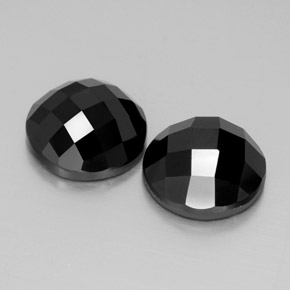 9.62 ct natürliche Schwarz Spinell-Edelsteine, Rund Schliff, Lichtundurchlässig