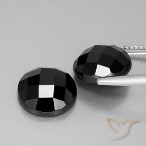 8.40 ct natürliche Schwarz Spinell-Edelsteine, Runden, Lichtundurchlässig