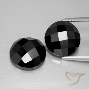 9.54ctw Natürlicher Schwarz Spinell, Runden, Lichtundurchlässig