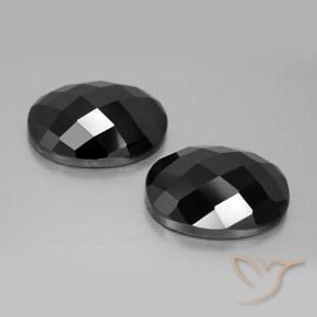 21.70 ct natürliche Schwarz Spinell-Edelsteine, Oval, Lichtundurchlässig