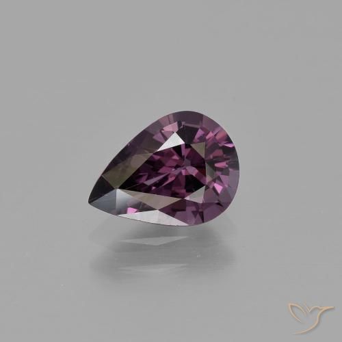 1.10ct Natürlicher dunkellila Spinell, Birnenform, VVS, Photo A