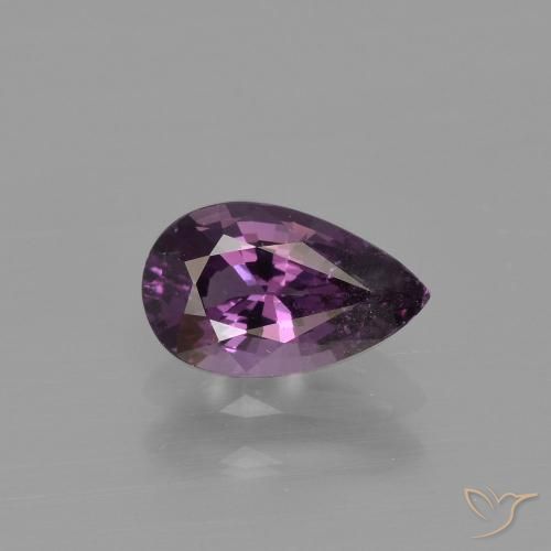 0.87ct Natürlicher dunkellila Spinell, Birnenform, VS, Photo A