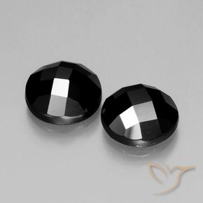9.22 ct natürliche Schwarz Spinell-Edelsteine, Runden, Lichtundurchlässig
