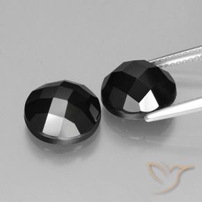 9.22 ct natürliche Schwarz Spinell-Edelsteine, Runden, Lichtundurchlässig