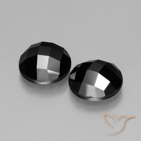 8.38 ct natürliche Schwarz Spinell-Edelsteine, Runden, Lichtundurchlässig